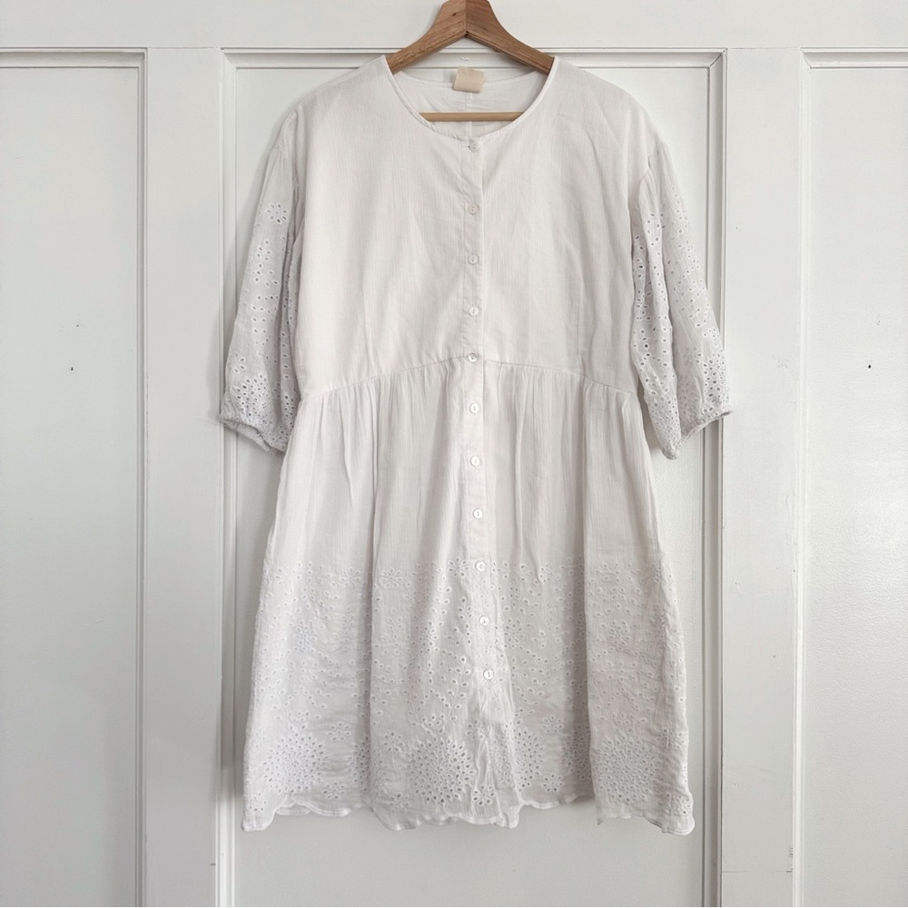 Matilda Jane Good Heart Montrose White Eyelet Dress Women’s M